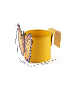 Buy Metal Butterfly Planter Yellow Dia