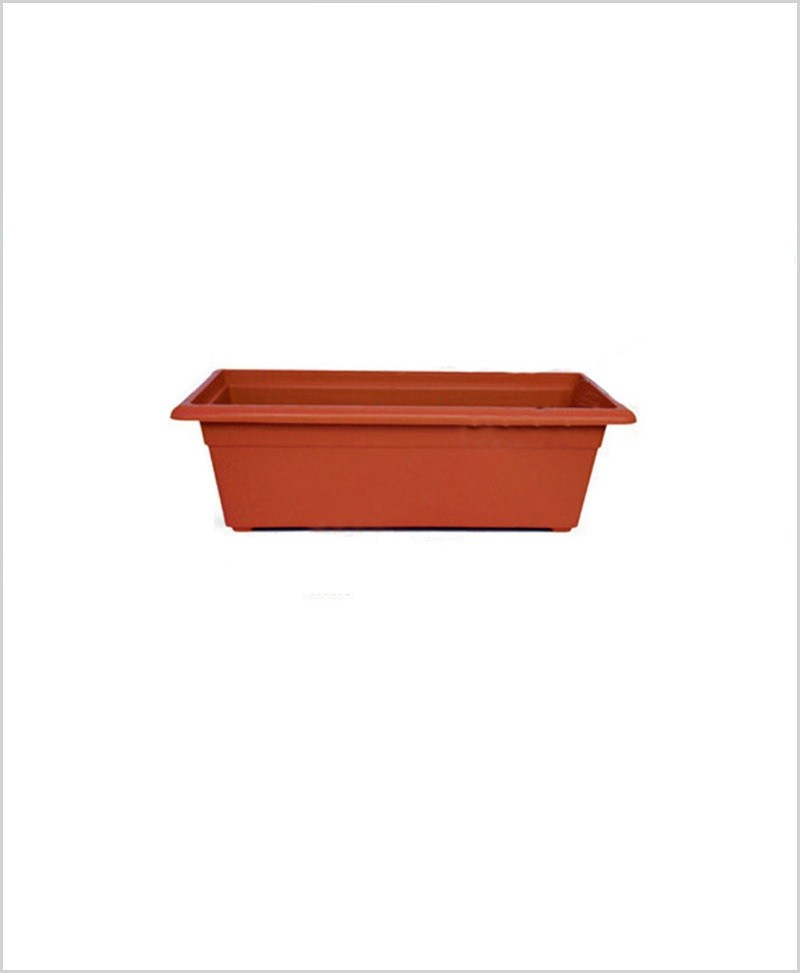 Buy Plastic Rectangular Planter (Terracotta Color)