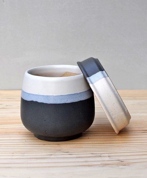 Ceramic Jar Pot 3 inch Black 3
