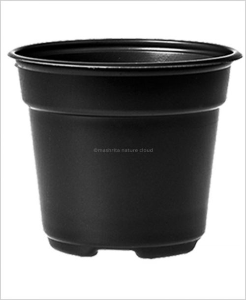 Buy Plastic 24 inch Round Garden Pot (Black Color)